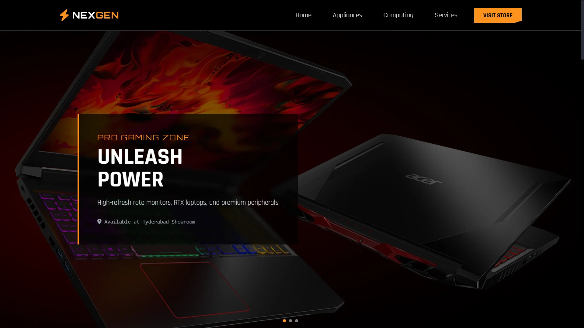 NexGen - Electronic Store website