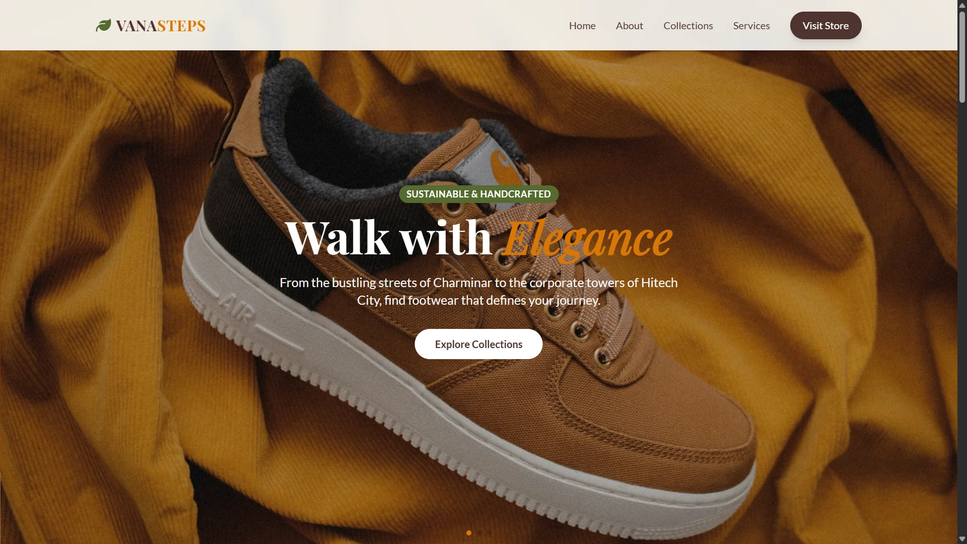 VanaSteps - Footwear website