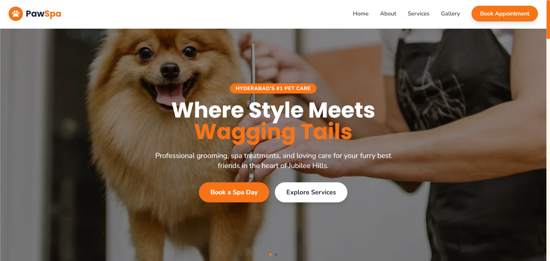 Pet care website